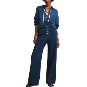 Baum Und Pfedergarten 'Noi' Blue Cotton Pull-On Pants Size 0